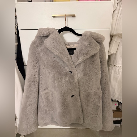 BCBGMAXAZRIA faux fur hooded coat - Picture 4 of 7